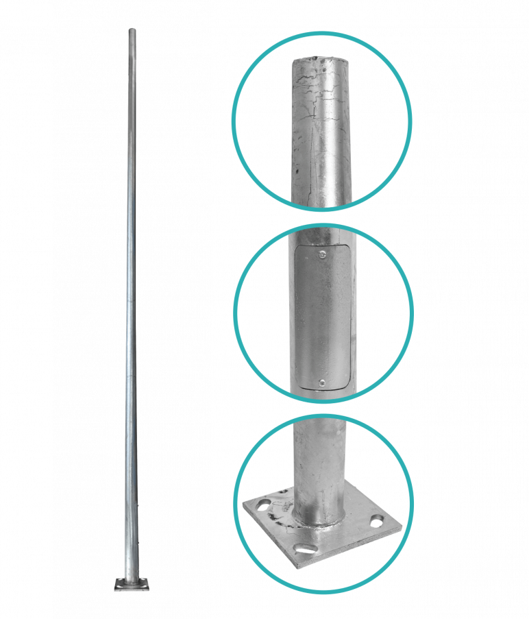 Poste cónico 6 metros galvanizado - Imagen 2